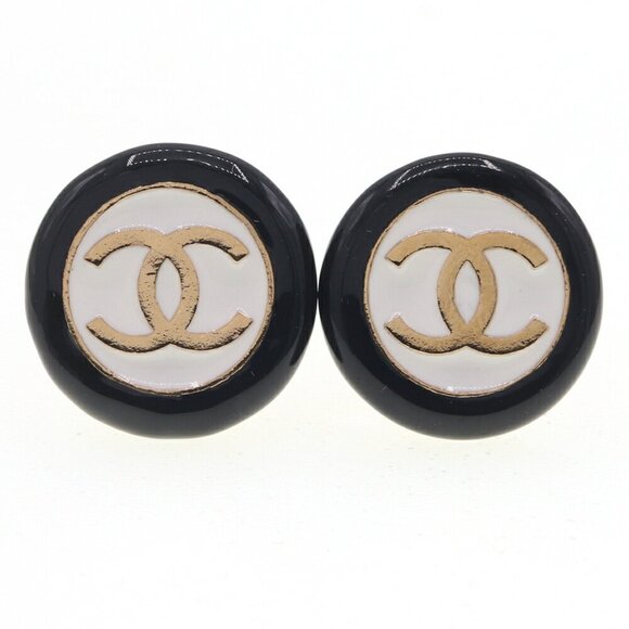 CHANEL Black Logo Earrings - Picture 1 of 6